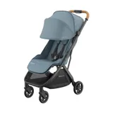 UPPAbaby Minu V3 Buggy - Dillan Stone Blue/Carbon Frame met Zandbruin Leer