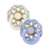 BiBs x Liberty Chloe Meadow Fopspeen - Rond - 2 Stuks - 0-6 Mnd - Ivory Mix