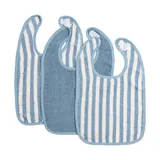Meyco - Fat Stripe - Lätzchen - Jeans Blue 3er-Pack