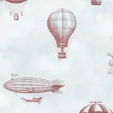 Eijffinger Behang - Tiny Treasures - Ballonnen Rood
