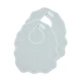 Meyco Baby Wavy Lätzchen Mit Klettverschluss - 2 Stück - Frottee - Grey Blue