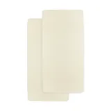 Meyco Baby Uni Spannbettlaken Wiege - 2 Stück - 40 x 80/90 cm - Jersey - Nature