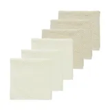 Meyco Baby Mundtücher - Popcorn - 6 Stück - 30 x 30 cm - Natur/Soft Sand
