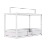 LIFETIME Bett mit Dachrahmen – 4-in-1-Bett – Premium Weiß