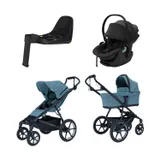 Thule Urban Glide 4 Kinderwagen 2-in-1 - Mid Blue| Thule Maple Autositz | Thule Alfi Isofix Basis