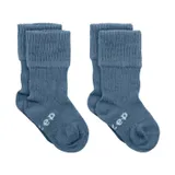 KipKep Blijf-Sokken - 0-6 Mnd - 2 Pack - Blue Heaven
