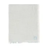 Jollein Decke Wiege - 75 x 100 cm - Fringe Stripe Sea Green/Ivory GOTS