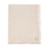 Jollein Decke Wiege - 75 x 100 cm - Fringe Stripe Biscuit/Ivory GOTS