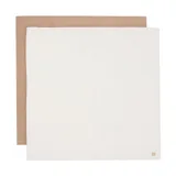 Jollein Hydrophiles Tuch - Groß - 2 Stück - 115 x 115 cm - Biscuit/Ivory