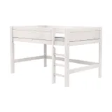 Life Time Halbhohes Bett Premium - White Wash - 120 cm