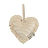 Witlof For Kids Velvet Rib Knuffeldoekje Hart - Soft Sand 