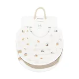 Bamboom 3-er Set  - Runde Lätzchen mit Aufdruck und Clipverschluß - The Farm - One Size