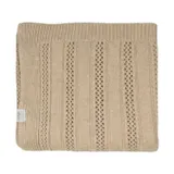 Lodger Gebreide Babydeken Pointelle Merino - 80 x 100 cm - Beige