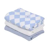 Lodger Swaddler – 3-teilig – 70 x 70 cm – Matcha Blue Fogg
