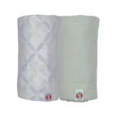 Lodger Hydrophiles Tuch - 2 Stück- 110 x 110 cm - Matcha - Peppermint / Blue Fogg