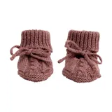 Lodger Slofjes Gebreid Met Kabel - 0-6mnd - Rebel