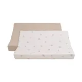 Baby's Only Tender Wickelunterlagenbezug - 2-pack - Beige / Clover - 45 x 70 cm