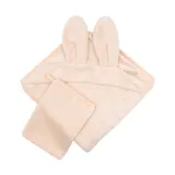 Bamboom New Born Badcape Met Oren + Washand - Water Peach