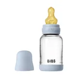 BIBS Flasche - Slow Flow - 120 ml - Glas/Latex - Baby Blue