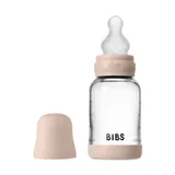 BIBS Flasche - Slow Flow - 120 ml - Silikon/Glas - Blush