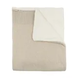 Bamboom 4-Jahreszeiten Wickeldecke – Teddy-Kaschmir – 80 x 80 cm - Stone Sand