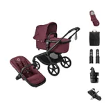 Bugaboo Fox 5 Renew Kinderwagen 2-in-1 - Essential Bundle - Black / Dark Cherry