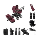 Bugaboo Fox 5 Renew Kinderwagen 4-in-1 - Newborn Paket - Black / Dark Cherry