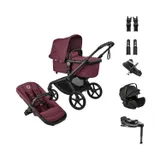 Bugaboo Fox 5 Renew Kinderwagen 4-in-1 - Black / Dark Cherry | Bugaboo Otter by Nuna Kindersitz
