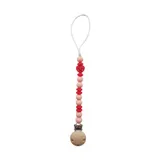 Chewies & More Speenkoord - Chewie Clip Sweet Heart - Pink & Red