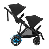 Cybex E-Gazelle S Geschwisterwagen - Black - Moon Black / Black