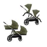 Cybex E-Gazelle S Twin Kinderwagen – Taupe – Almond Beige / Beige
