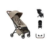 Dubatti Smart Buggy - E2 - Brown / Taupe | Regenhoes Buggy | Summer Seatliner | Bumper Bar Zwart