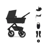 Dubatti Two E2 Kinderwagen Bundel - Pitch Black / Black / Black