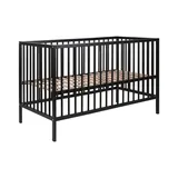 Europe Baby Solid Beech Babybett - 60 x 120 cm - Schwarz