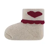 Ewers Hartjes/Streepjes Babysokken - 3 stuks - One Size - Rood/Wit