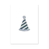 Studio Jans Postkarte – Partyhut – Blau