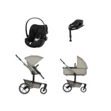 Joolz Day 5 Kinderwagen 2-in-1 - Sage Green | Cybex Cloud T Plus Autositz - Sepia Black | Cybex Base T - Black