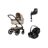 Joolz Geo 3 Kinderwagen 4-in-1 - Classic Look - Sandy Taupe | Joolz X Maxi-Cosi Pebble 360 Pro 2 Autositz | Maxi-Cosi FamilyFix 360 Pro