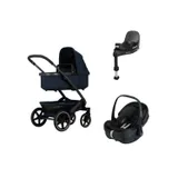 Joolz Geo 3 Kinderwagen 4-in-1 - Classic Look - Navy Blue | Joolz X Maxi-Cosi Pebble 360 Pro 2 Autositz | Maxi-Cosi FamilyFix 360 Pro
