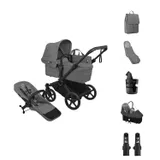 Bugaboo Donkey 6 Mono Essentiële Bundel - Black/Moon Grey