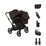 Bugaboo Kinderwagen - Donkey 6 Duo Complete - Black/Cocoa Brown
