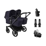 Bugaboo Donkey 6 Twin Essentiële Bundel - Black/Deep Indigo