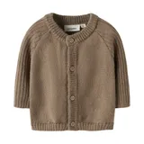 Lil’ Atelier Gebreid Vest - Maat 56 - Sepia Tint