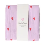Studio Noos Swaddle - Lilac Hearts - 120x120 cm