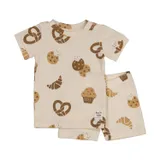 Feetje Premium Summerwear Shortama - Cosy Crumbs - Mt. 56 - Offwhite