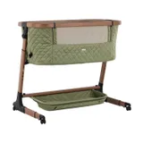 Qute Q-Wiggle Electric Co-Sleeper - Green / Walnut