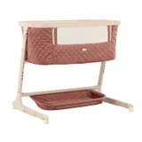 Qute Q-Wiggle Electric Co-Sleeper - Pink / White Wash
