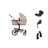 Joolz Day 5 Kinderwagen 4-in-1 - Sandy Taupe | Cybex Cloud T Plus Autostoeltje - Sepia Black | Cybex Base T - Black