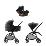 Britax Römer RIO Diamond Style 3-in-1 Kinderwagen - Carbon Black| Kidsriver Kindersitz- Curve - Black