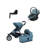 Thule Urban Glide 3 Kinderwagen 4-in-1 - Mid Blue | Thule Maple Autositz | Thule Alfi Isofix Base